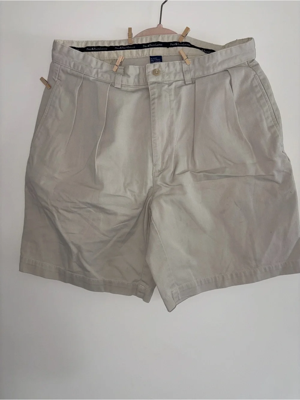 Polo by Ralph Lauren Light Khaki Flat-Front Men’s Shorts